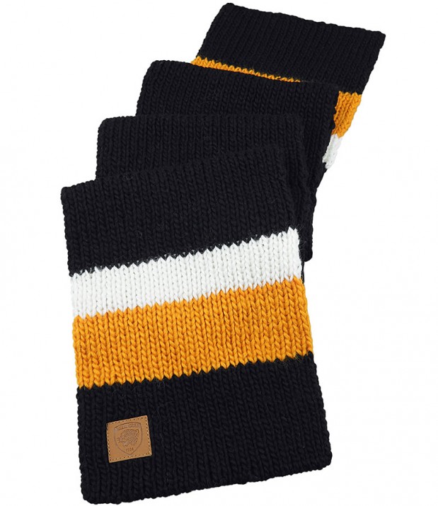 Cable Knit Striped Scarf
