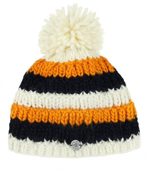 Hand Knit Pom Pom Hat
