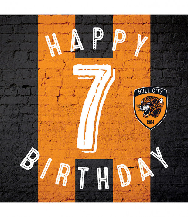 7th Birthday Stripe Card