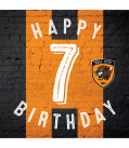 7th Birthday Stripe Card