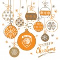 Hanging Decs Christmas Card
