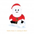 Snow Santa Christmas Card