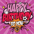 Pink Birthday Comic Card