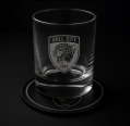 Whiskey Glass & Coaster Set