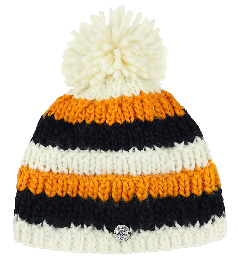 Hand Knit Pom Pom Hat