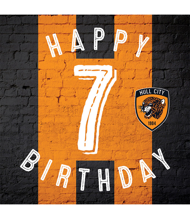 7th Birthday Stripe Card