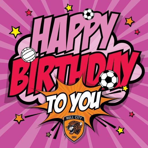 Pink Birthday Comic Card