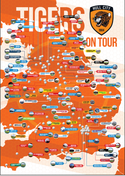 Tigers On Tour Scratch Map 25-26
